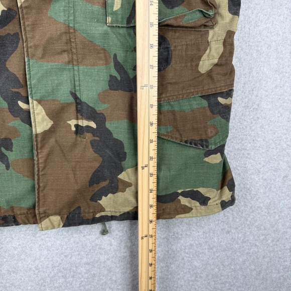 Vintage US Military M65 Field Jacket Mens Small X Short Woodland Camo Coat Lined - Picture 16 of 16